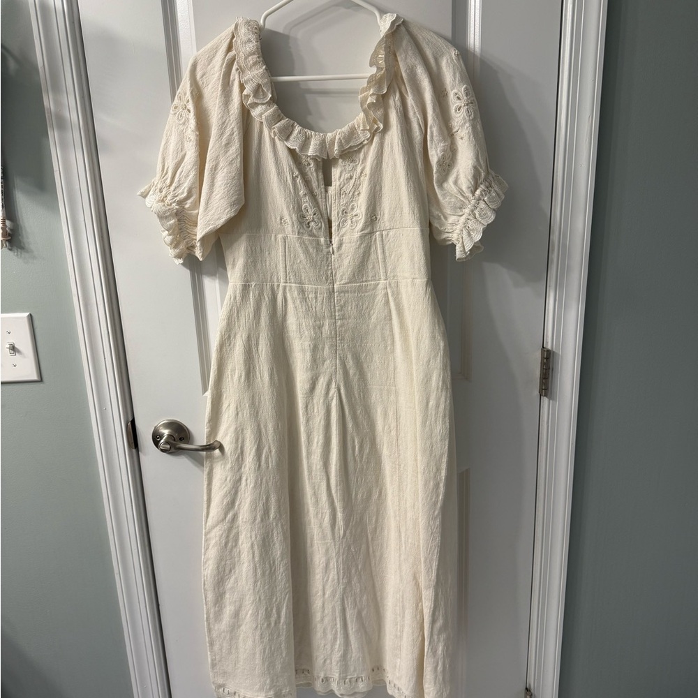 For Love And Lemons Cream Corset Midi Adelie Dress - Picture 3 of 3